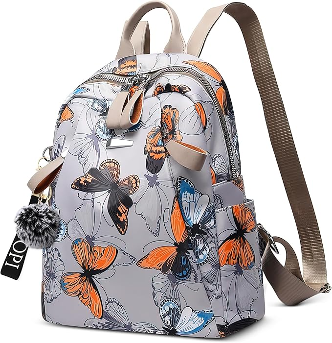Mochila Mariposas Con Llavero