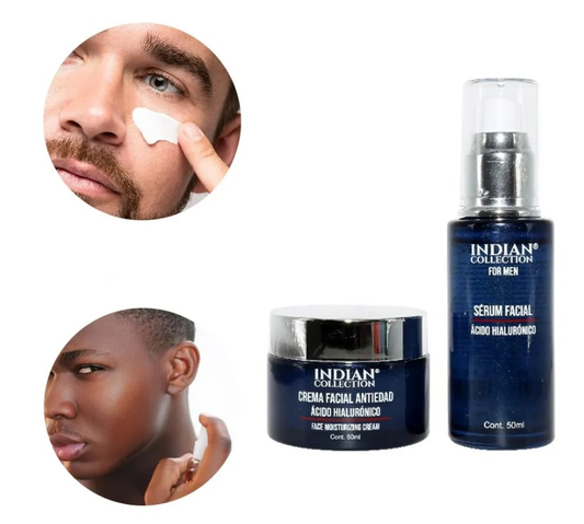 Kit Serum Facial Y Crema Antiedad Hombre