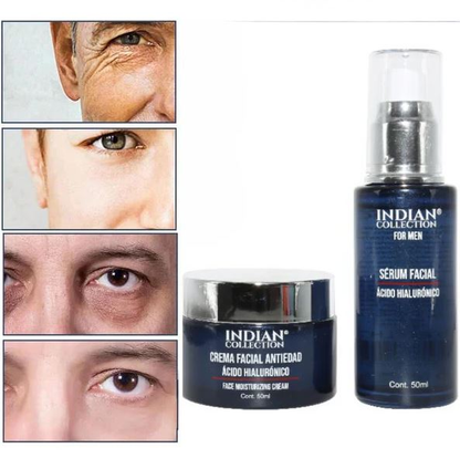 Kit Serum Facial Y Crema Antiedad Hombre