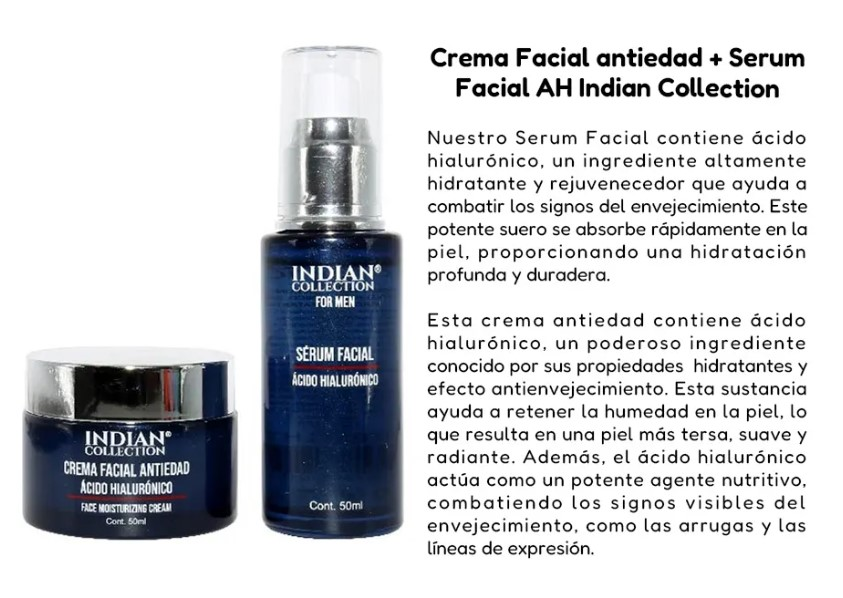 Kit Serum Facial Y Crema Antiedad Hombre