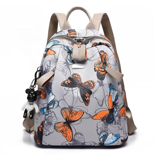 Mochila Mariposas Con Llavero