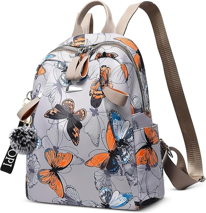 Mochila Mariposas Con Llavero